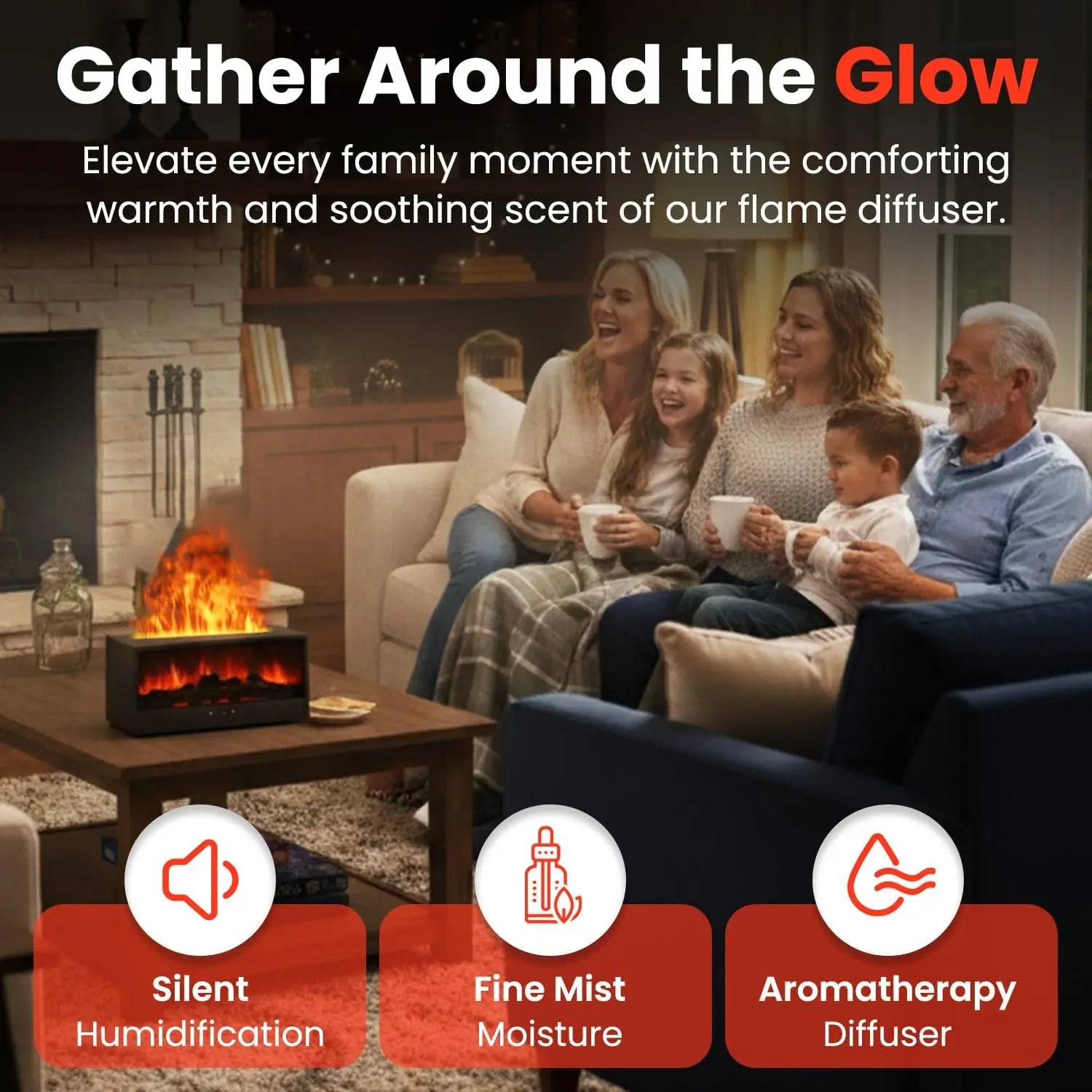 Fireplace Flame Ultrasonic Diffuser